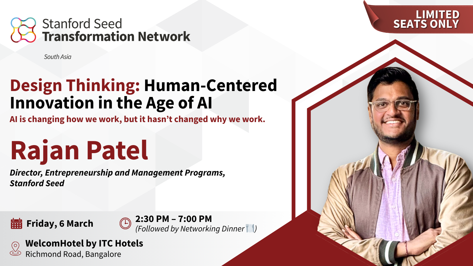 Design Thinking: Human-Centered Innovation in the Age of AI | Rajan Patel | Bangalore