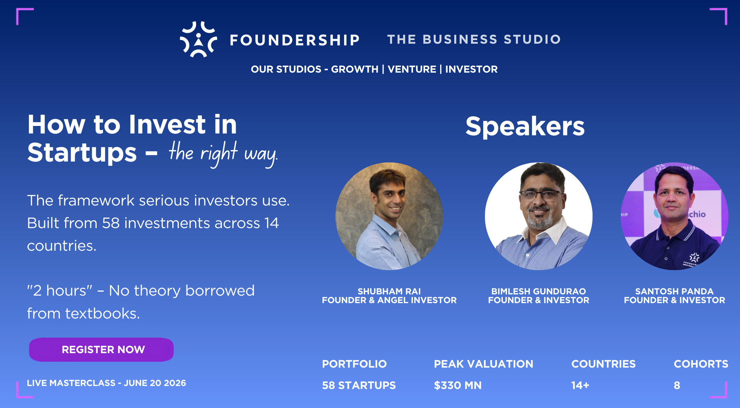 How to Invest in Startups - The Right Way! A Live Masterclass by Foundership